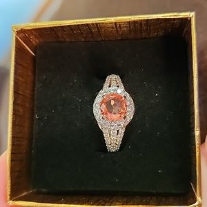 Watermelon tourmaline ring size 9